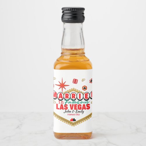 Las Vegas Married Couple Matching Vacation Nevada  Liquor Bottle Label