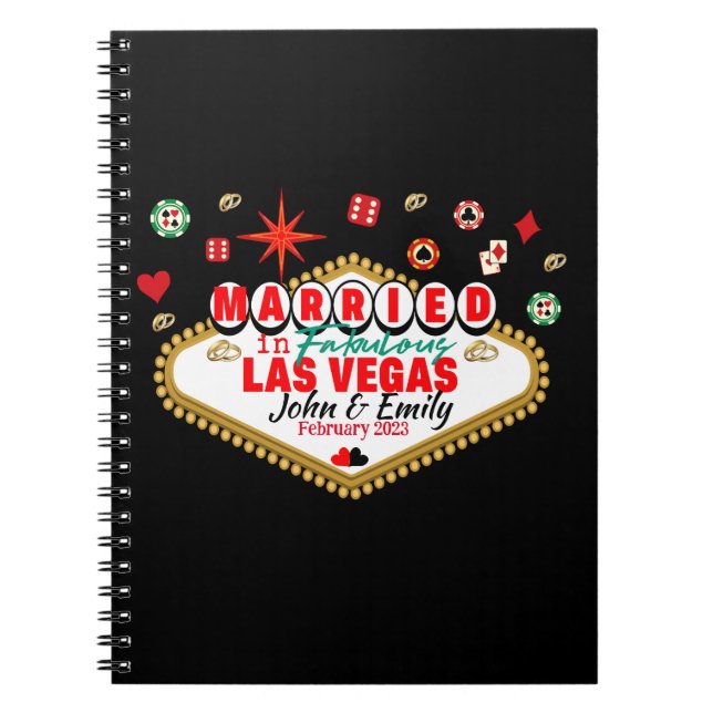 Las Vegas Married Couple Matching Vacation Nevada Notebook (Front)