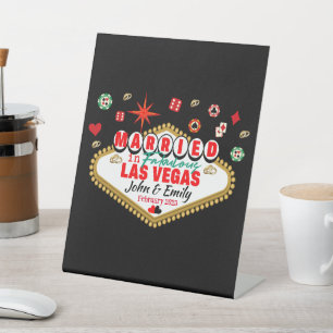 Las Vegas Married Couple Matching Vacation Nevada Pedestal Sign