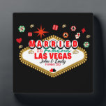 Las Vegas Married Couple Matching Vacation Nevada  Plaque<br><div class="desc">This design is special for couples who have married in Las Vegas. A full color design that if you wear it you will receive thousands of compliments. Wear it with your husband-wife and create unforgettable moments in Las Vegas Nevada</div>