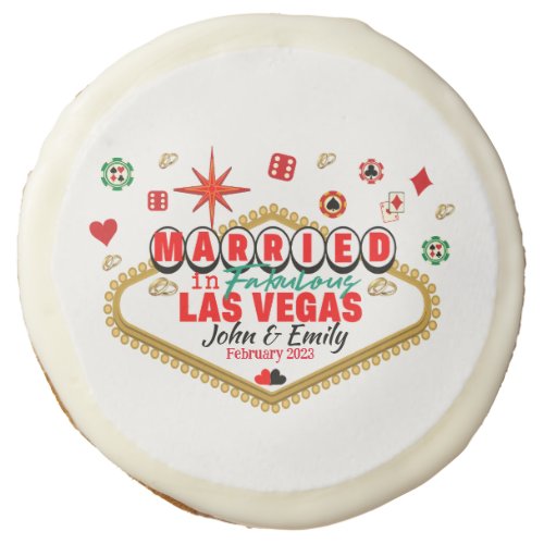 Las Vegas Married Couple Matching Vacation Nevada Sugar Cookie