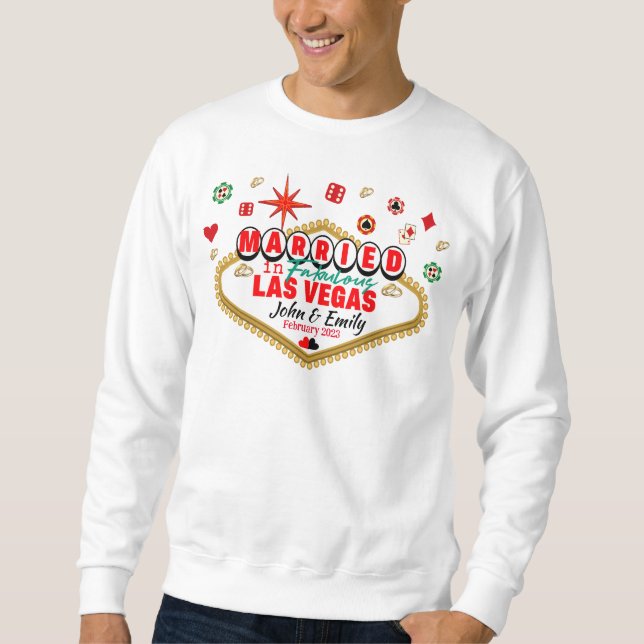 Las Vegas Married Couple Matching Vacation Nevada  Sweatshirt (Front)