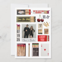Las Vegas Matchbox Art Photo Wedding Save the Date