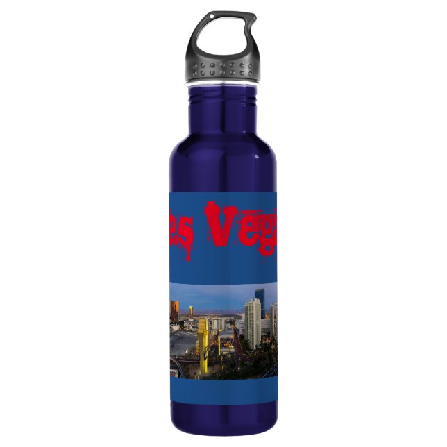 Las Vegas Morning Skyline Water Bottle (Front)