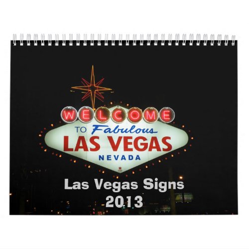 Las Vegas Neon Signs Calendar