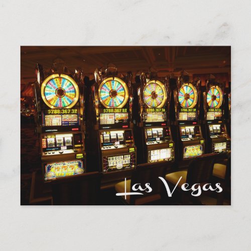 Las Vegas Nevada Casino Slot Machines Postcard