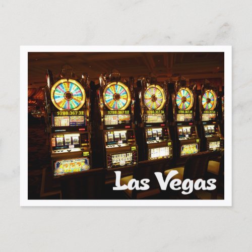 Las Vegas Nevada Casino Slot Machines Postcard