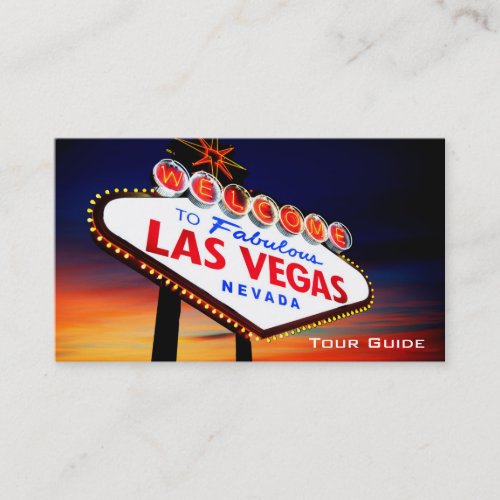 Las Vegas Nevada Casino Tour Guide Travel Agent Business Card