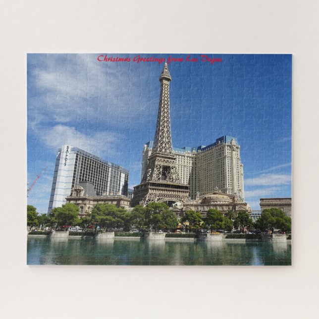 Las Vegas Nevada.Christmas Greetings Jigsaw Puzzle (Horizontal)