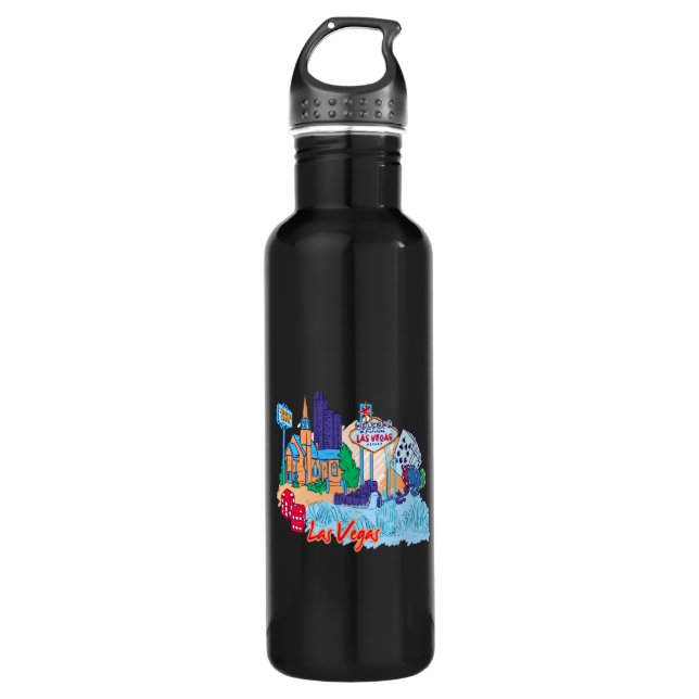 las vegas nevada city graphic.png water bottle (Front)