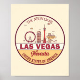 City of Las Vegas Skyline Graphic T-shirt - Las Vegas Nevada - Posters and  Art Prints