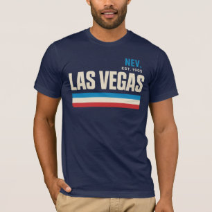 Las Vegas Nevada Est. 1905 Vintage Athletic Stripe T-Shirt