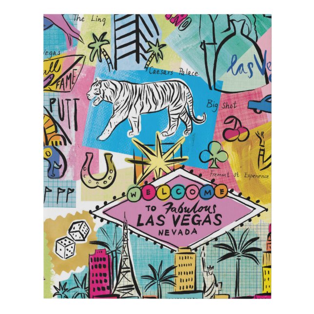 Las Vegas, Nevada Faux Canvas Print (Front)