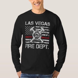 Las Vegas Nevada Fire Department Thin Red Line Fir T-Shirt