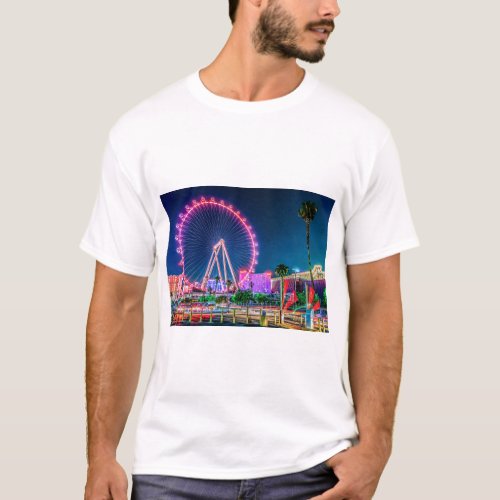 Las Vegas Nevada High Roller Ferris Wheel T_Shirt