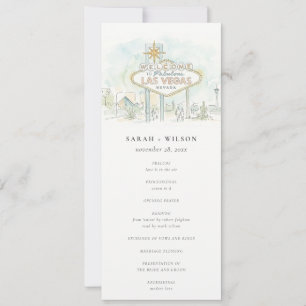 Las Vegas Nevada Landscape Wedding Program