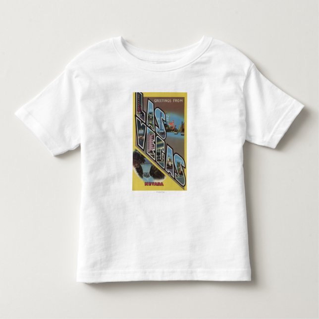 Las Vegas, Nevada - Large Letter Scenes Toddler T-shirt (Front)