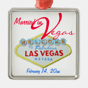 Las Vegas Nevada Marriage Celebration Metal Ornament