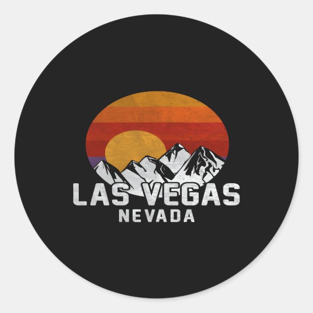Las Vegas Nevada Mountain Classic Round Sticker (Front)
