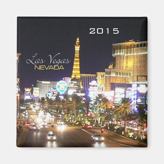 Las Vegas Nevada Nighttime Magnet Change Year (Front)