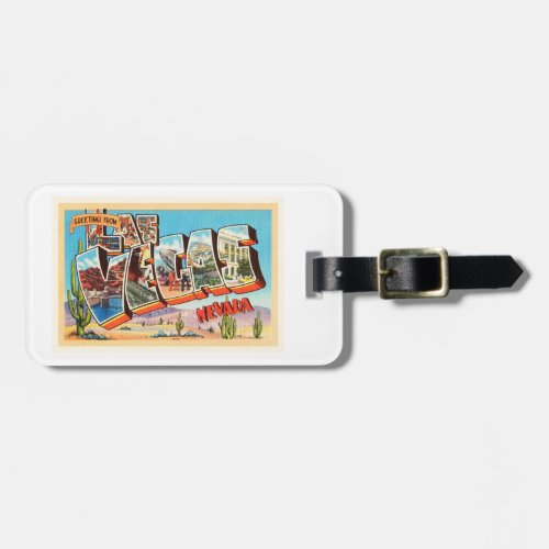 Las Vegas Nevada NV Old Vintage Travel Souvenir Luggage Tag