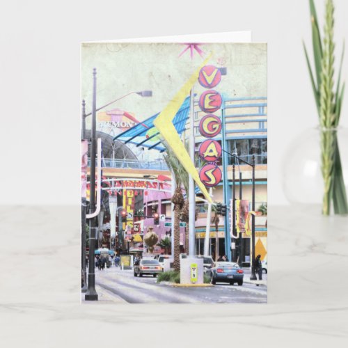 Las Vegas Nevada Retro Inspired Sign Card