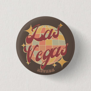 Las Vegas Nevada Retro Vintage Party  Button