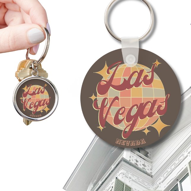 Las Vegas Nevada Retro Vintage Party  Keychain (Creator Uploaded)