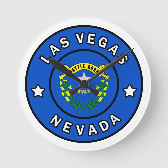Las Vegas Nevada Round Clock (Front)