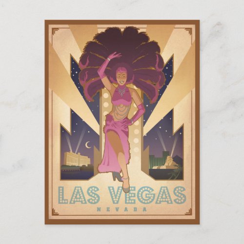 Las Vegas Nevada  Showgirl Postcard