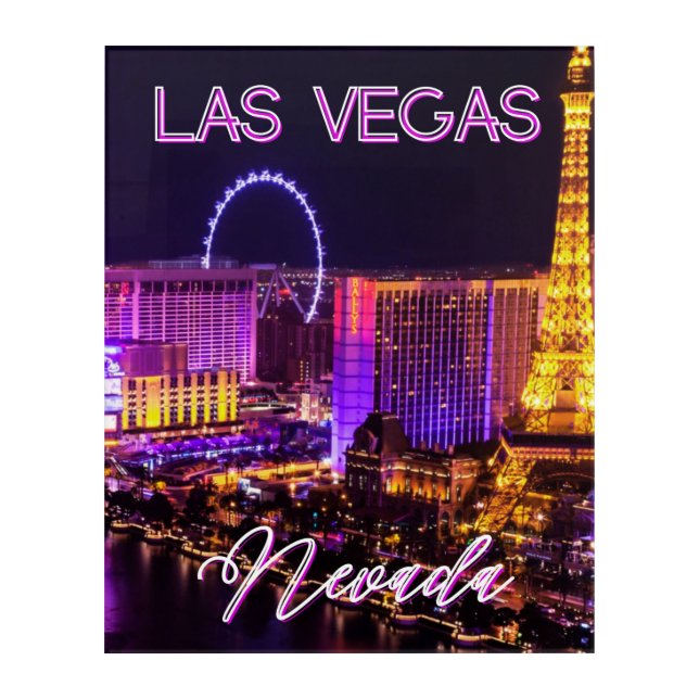 Las Vegas Nevada Skyline   Acrylic Print (Front)