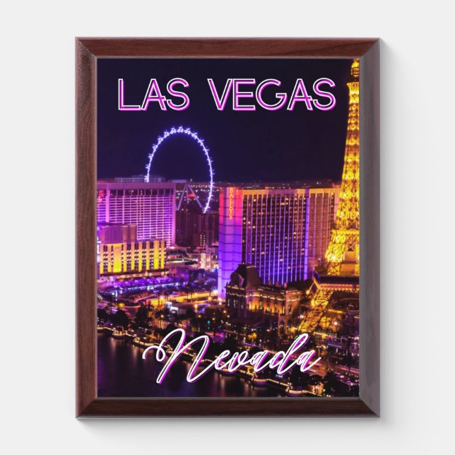Las Vegas Nevada Skyline     Award Plaque (Vertical)