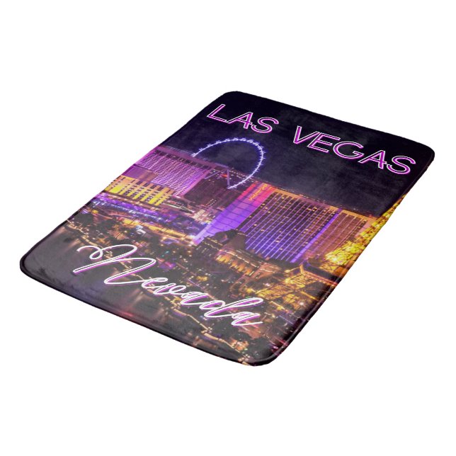 Las Vegas Nevada Skyline   Bath Mat (Angled)