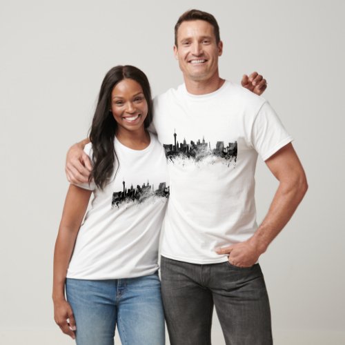 Las Vegas Nevada Skyline Black White T_Shirt