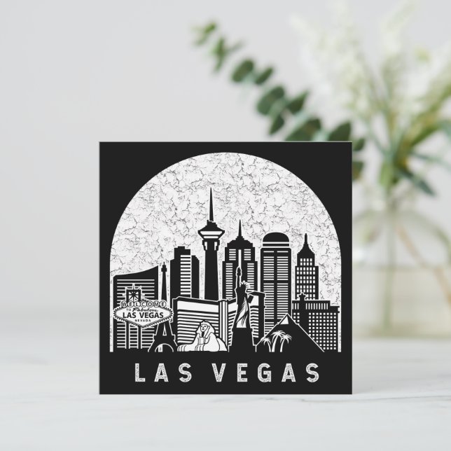 Las Vegas Nevada Skyline Card