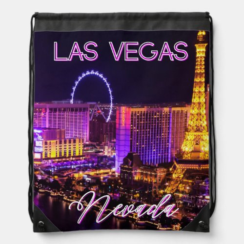 Las Vegas Nevada Skyline    Drawstring Bag