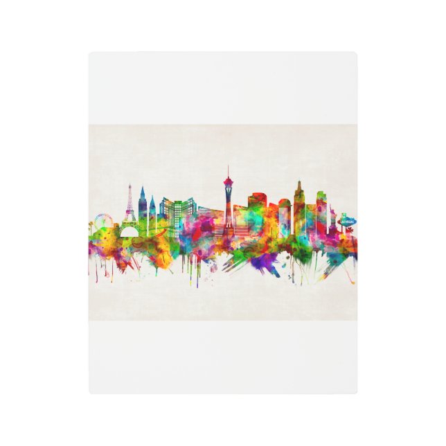 Las Vegas Nevada Skyline Metal Print (Front)