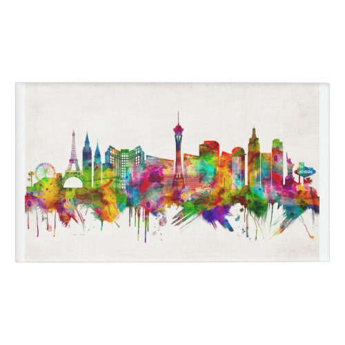 Las Vegas Nevada Skyline Name Tag