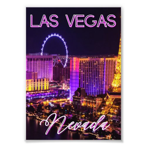 Las Vegas Nevada Skyline   Photo Print