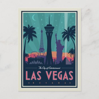 Las Vegas  Nevada | Skyline Postcard by AndersonDesignGroup at Zazzle