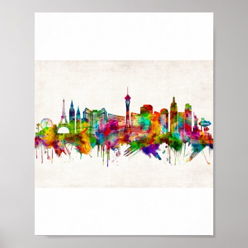 Las Vegas Nevada Skyline Poster