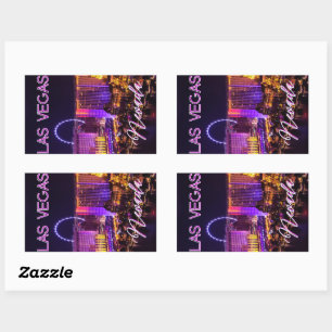 Las Vegas Nevada Skyline Rectangular Sticker