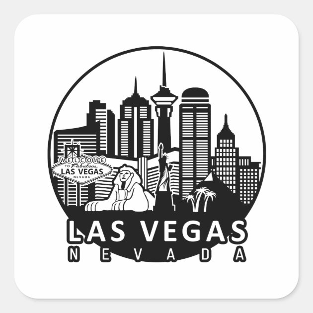 Autocollant Décalque North Las Vegas Nevada - Design Skyline, Vinyle Découpé, Marque IYVM