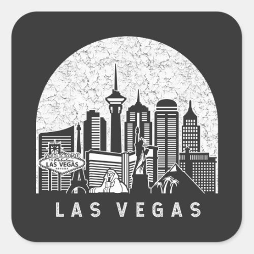 Las Vegas Nevada Skyline Square Sticker