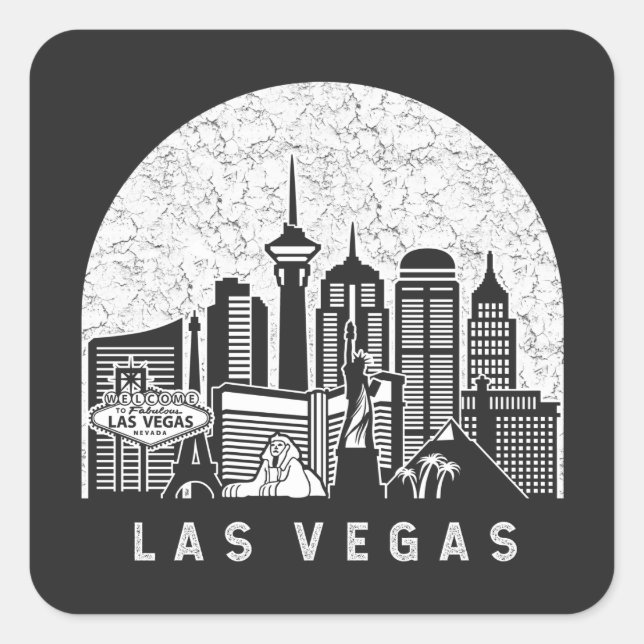 Las Vegas Nevada Skyline Square Sticker (Front)