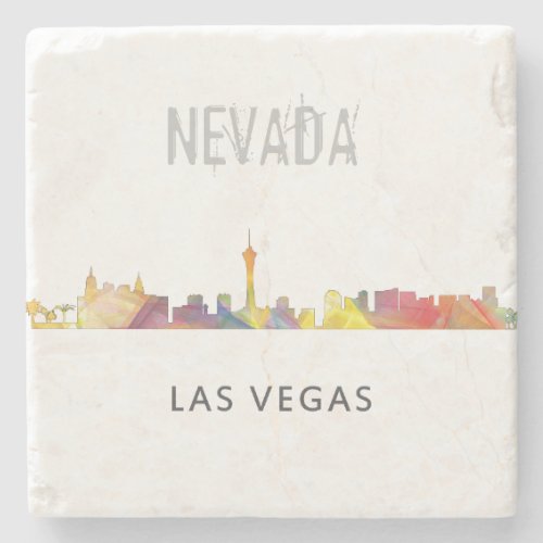 LAS VEGAS NEVADA SKYLINE WB1 _ STONE COASTER