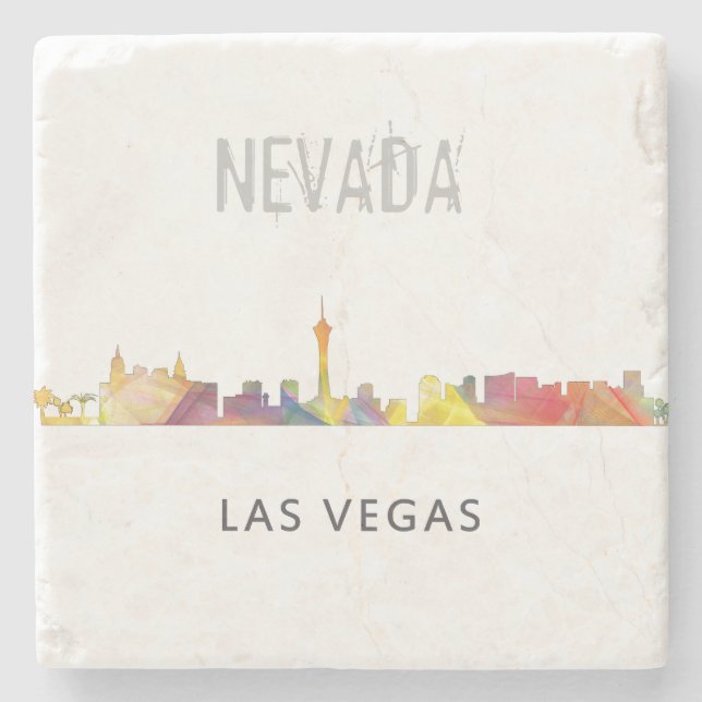 LAS VEGAS, NEVADA SKYLINE WB1 - STONE COASTER (Front)