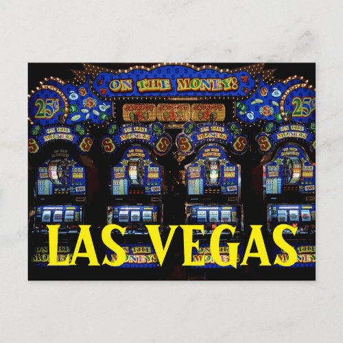 LAS VEGAS Nevada Slot Machines  travel Postcard