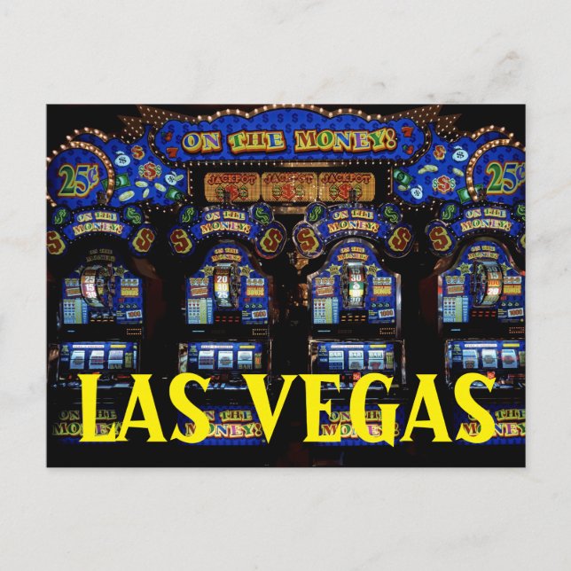 LAS VEGAS Nevada Slot Machines  travel Postcard (Front)