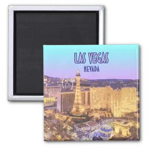 Las Vegas Nevada The Strip Vintage Magnet